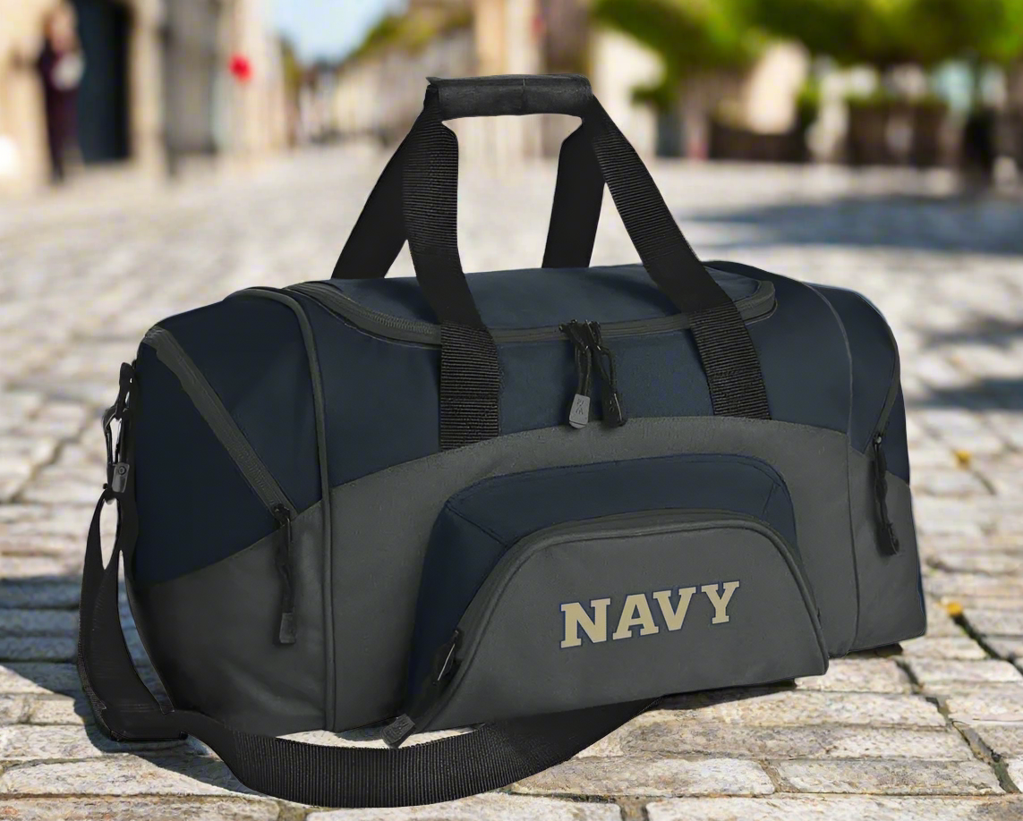 Naval Academy Small Duffel Bag Navy Midshipmen Carryon Suitcase or Gym Bag