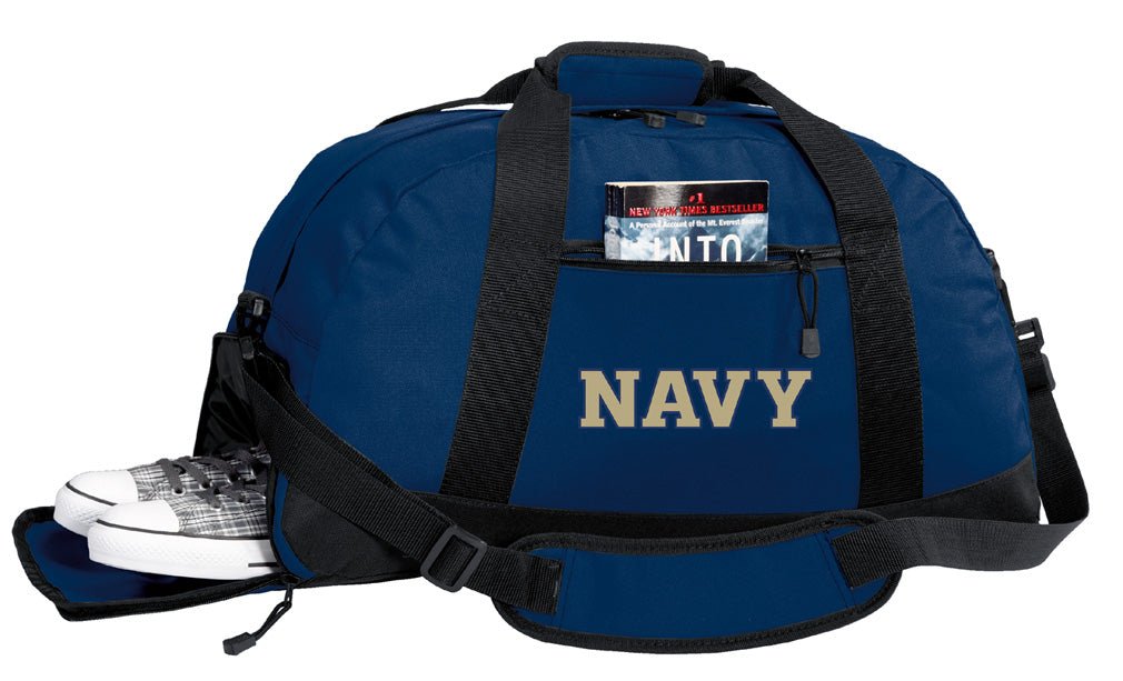 Naval Academy Duffel Bag Navy Midshipmen Gym or Sports Bag with Shoe Pocket