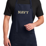 Naval Academy Large Apron Navy Midshipmen Apron - Adjustable with Pockets