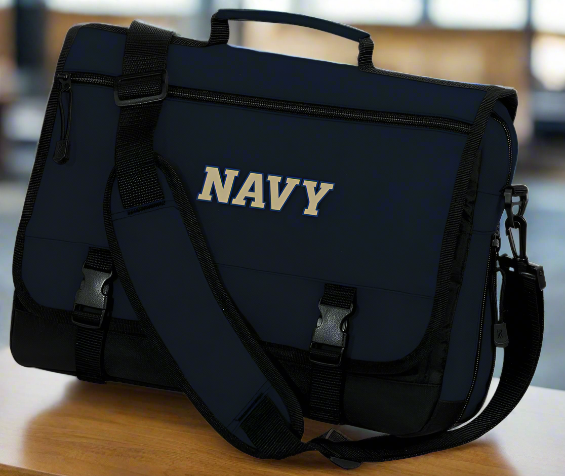 Naval Academy Laptop Computer Bag Official USNA Classic Messenger Bag