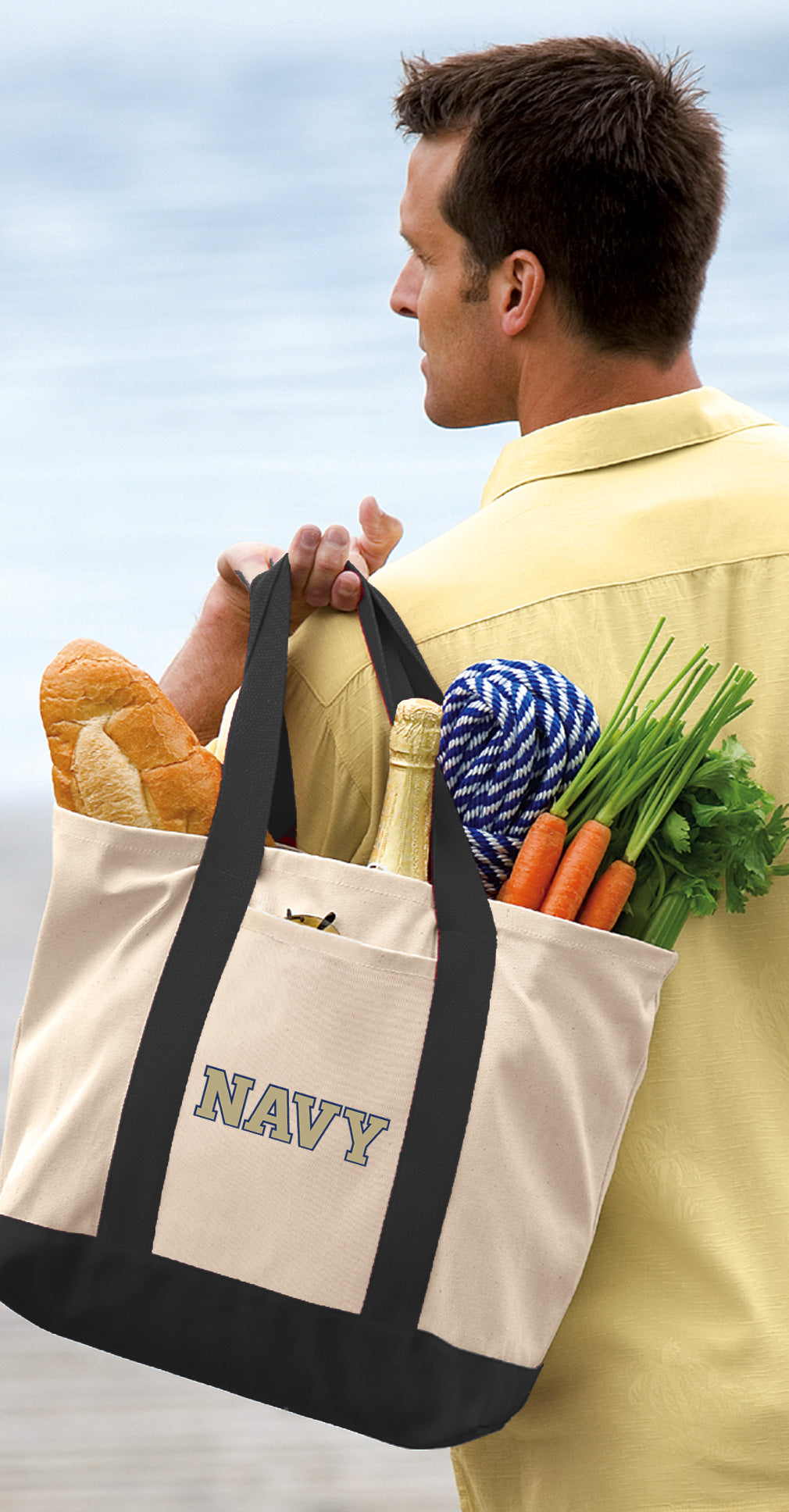 Naval Academy Canvas Tote Bag Navy Midshipmen Classic Tote