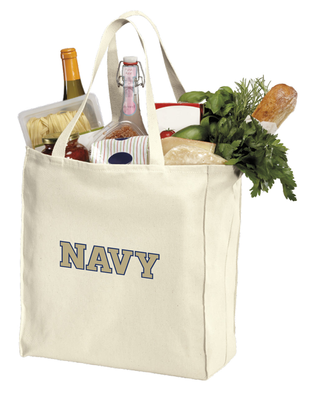 Naval Academy Grocery Shopping Bag Navy Midshipmen Reusable Cotton Bag