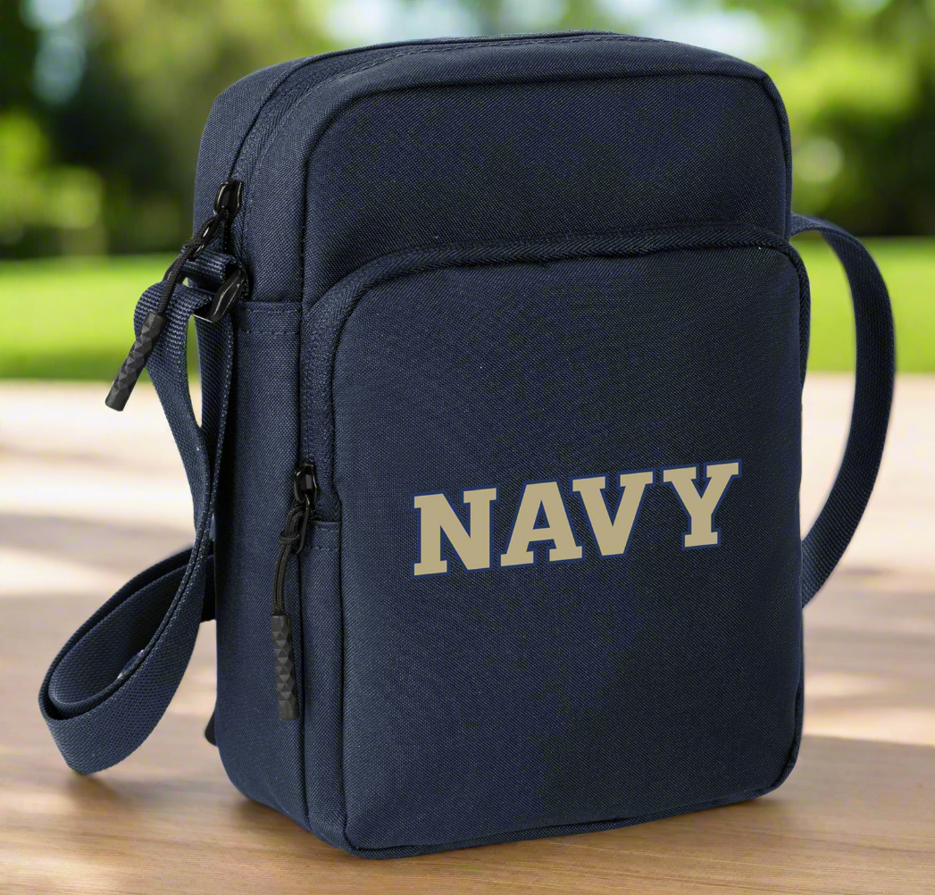 Naval Academy Crossbody Bag Navy Midshipmen Travel Sling Pack