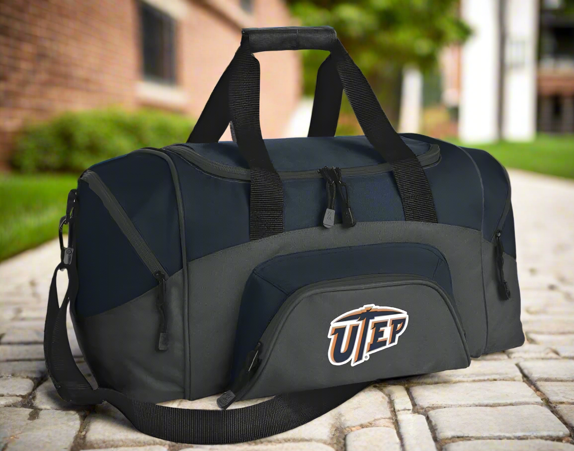 UTEP Small Duffel Bag University of Texas El Paso Carryon Suitcase or Gym Bag