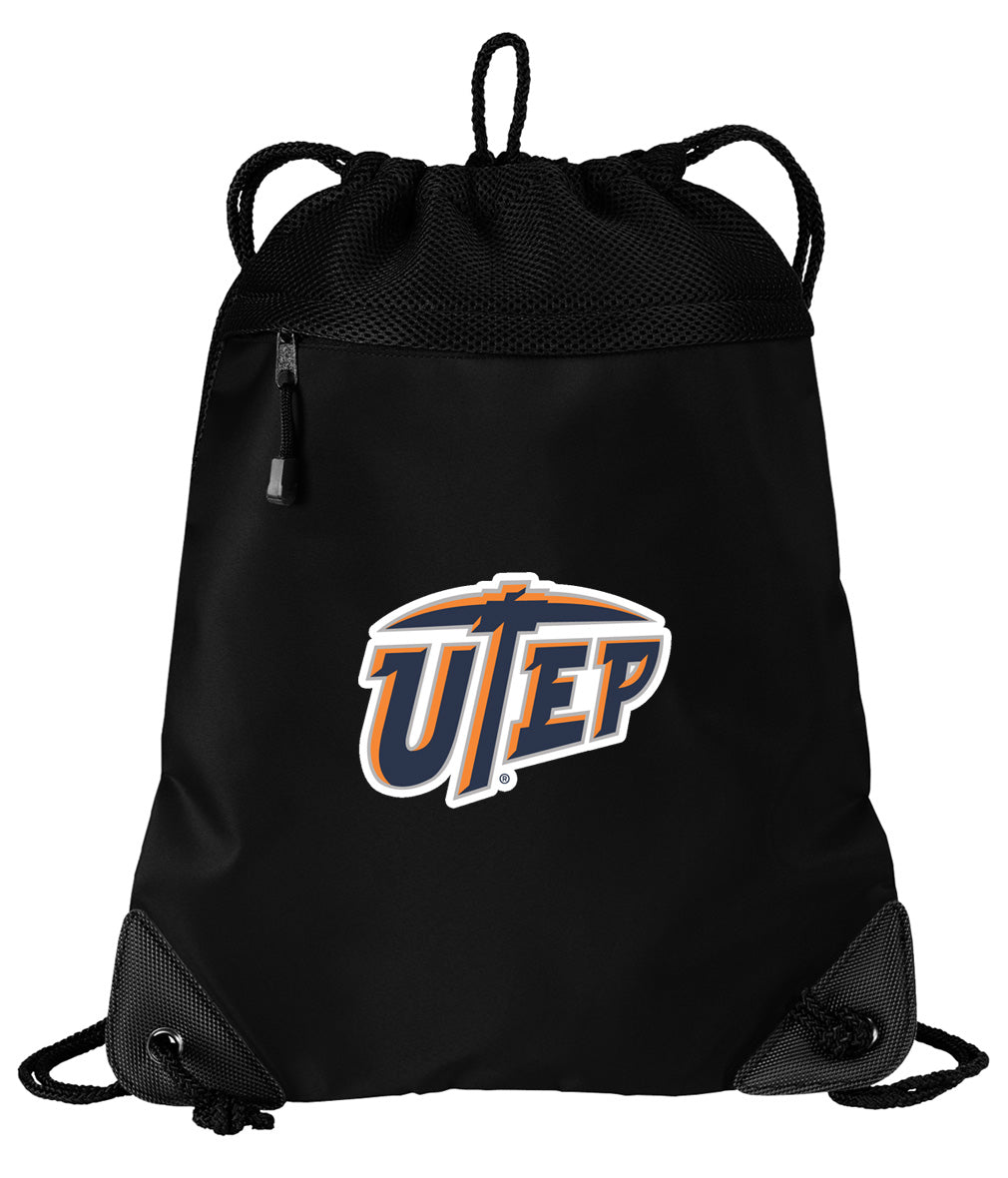 UTEP Drawstring Backpack University of Texas El Paso Cinch Pack - Mesh & Microfiber