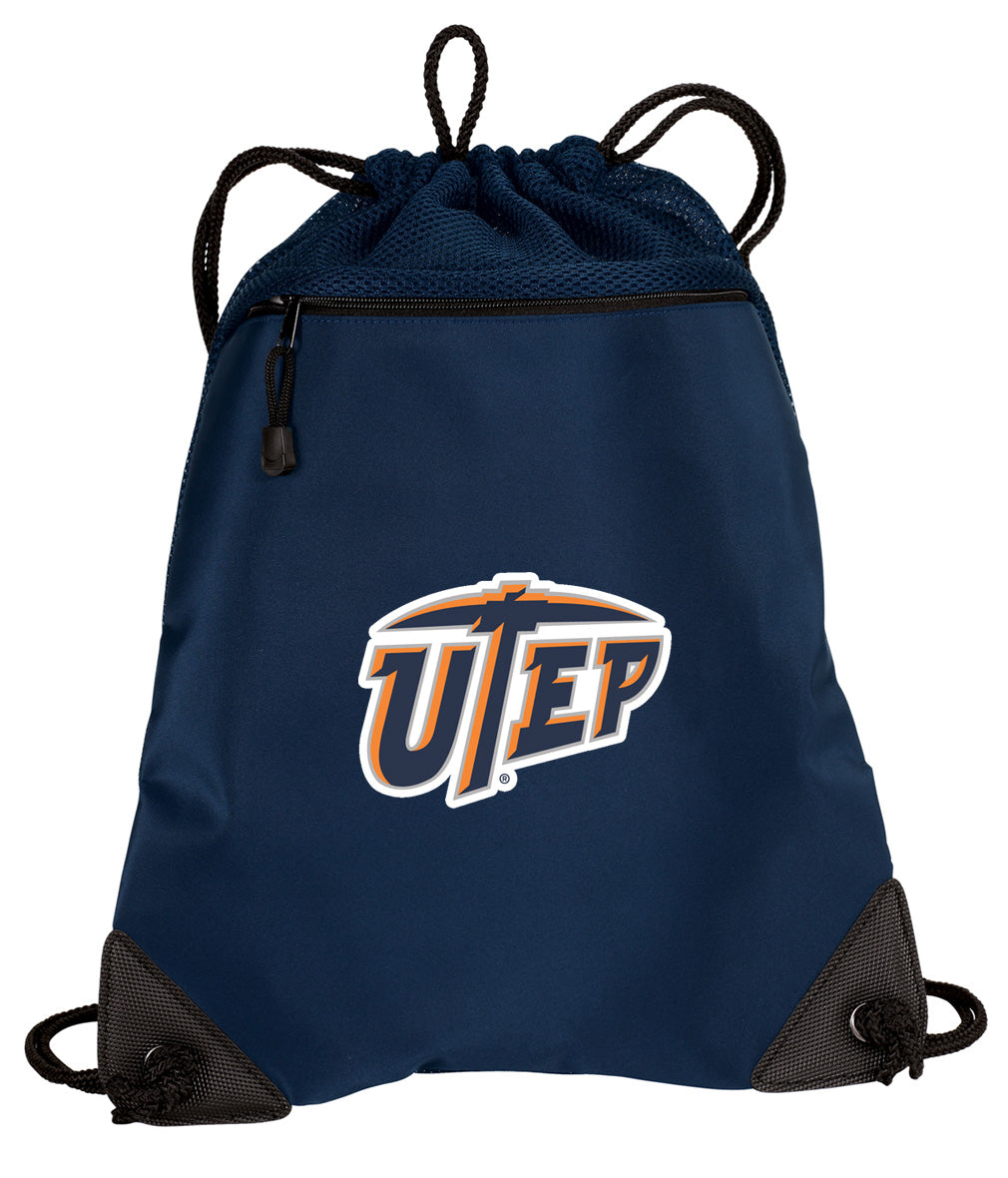 UTEP Drawstring Backpack University of Texas El Paso Cinch Pack - Mesh & Microfiber