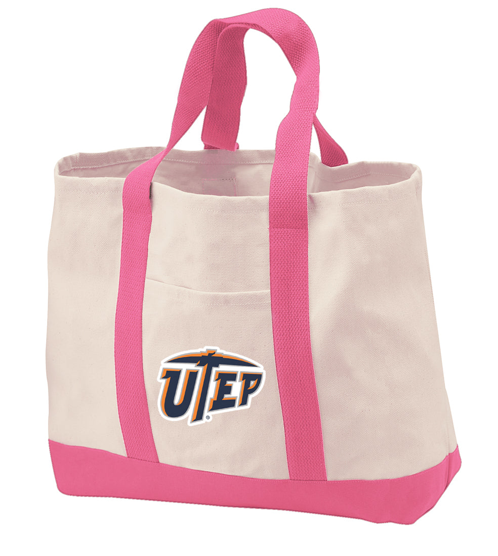 UTEP Canvas Tote Bag University of Texas El Paso Classic Tote