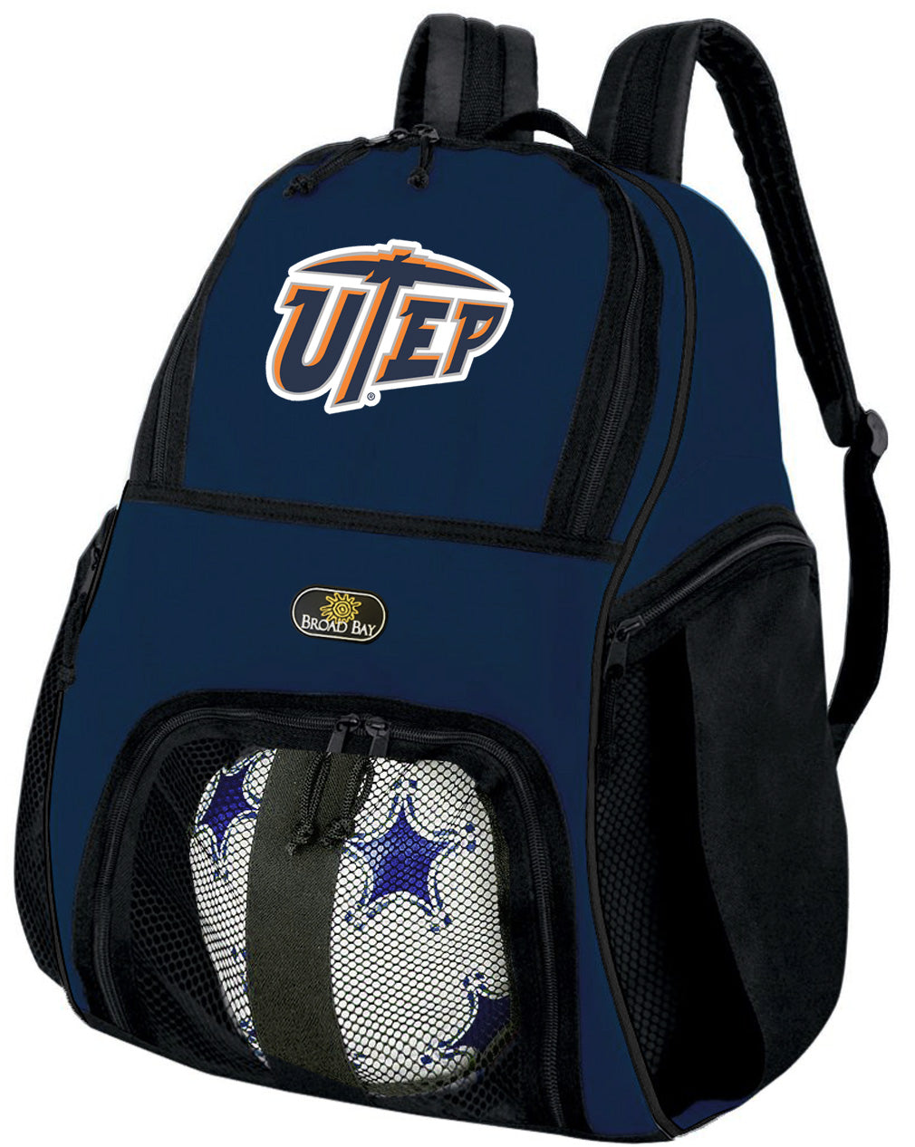 UTEP Soccer Ball Backpack or University of Texas El Paso Volleyball Sports Gear Bag