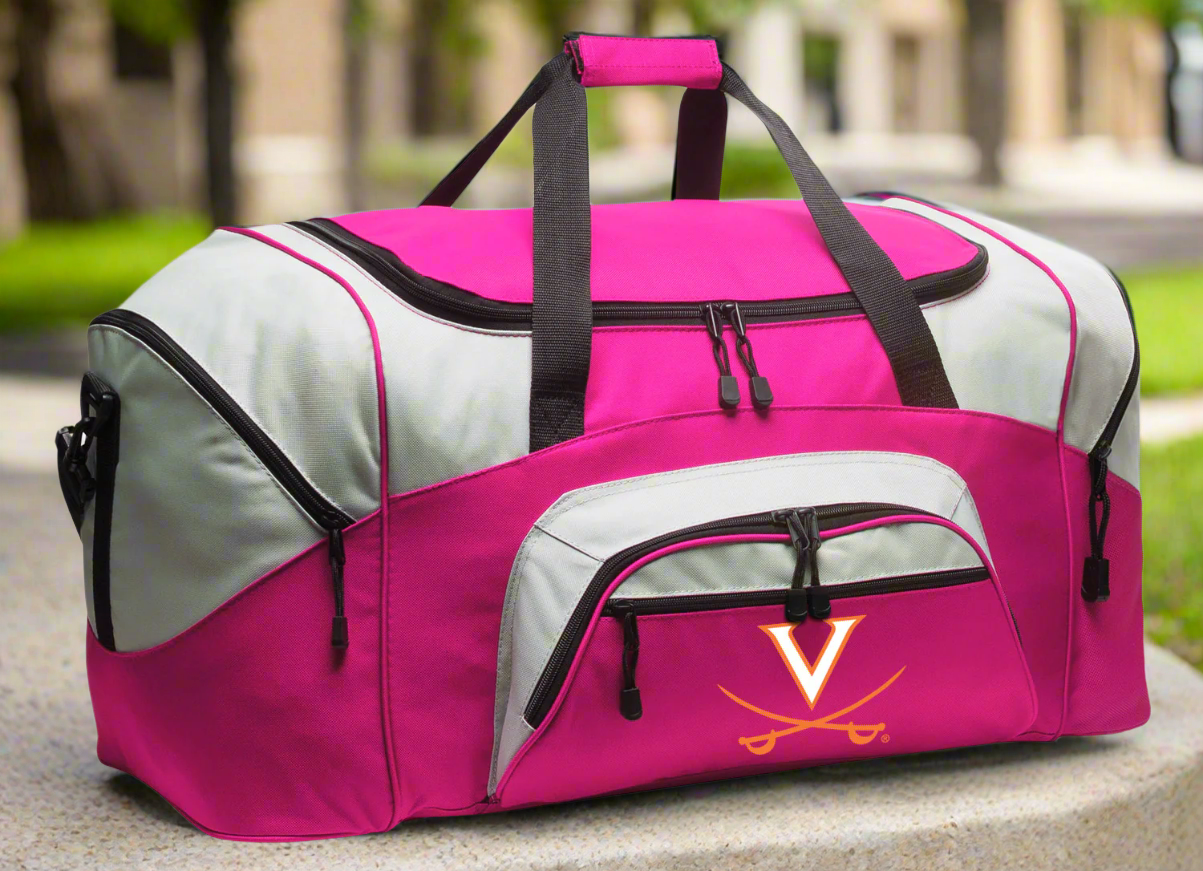 UVA Large Duffel Bag University of Virginia Suitcase Luggage Bag