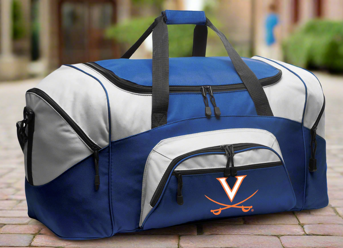 UVA Large Duffel Bag University of Virginia Suitcase Luggage Bag