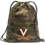 UVA Camo Drawstring Backpack University of Virginia Hoody Style Cinch Pack Bag