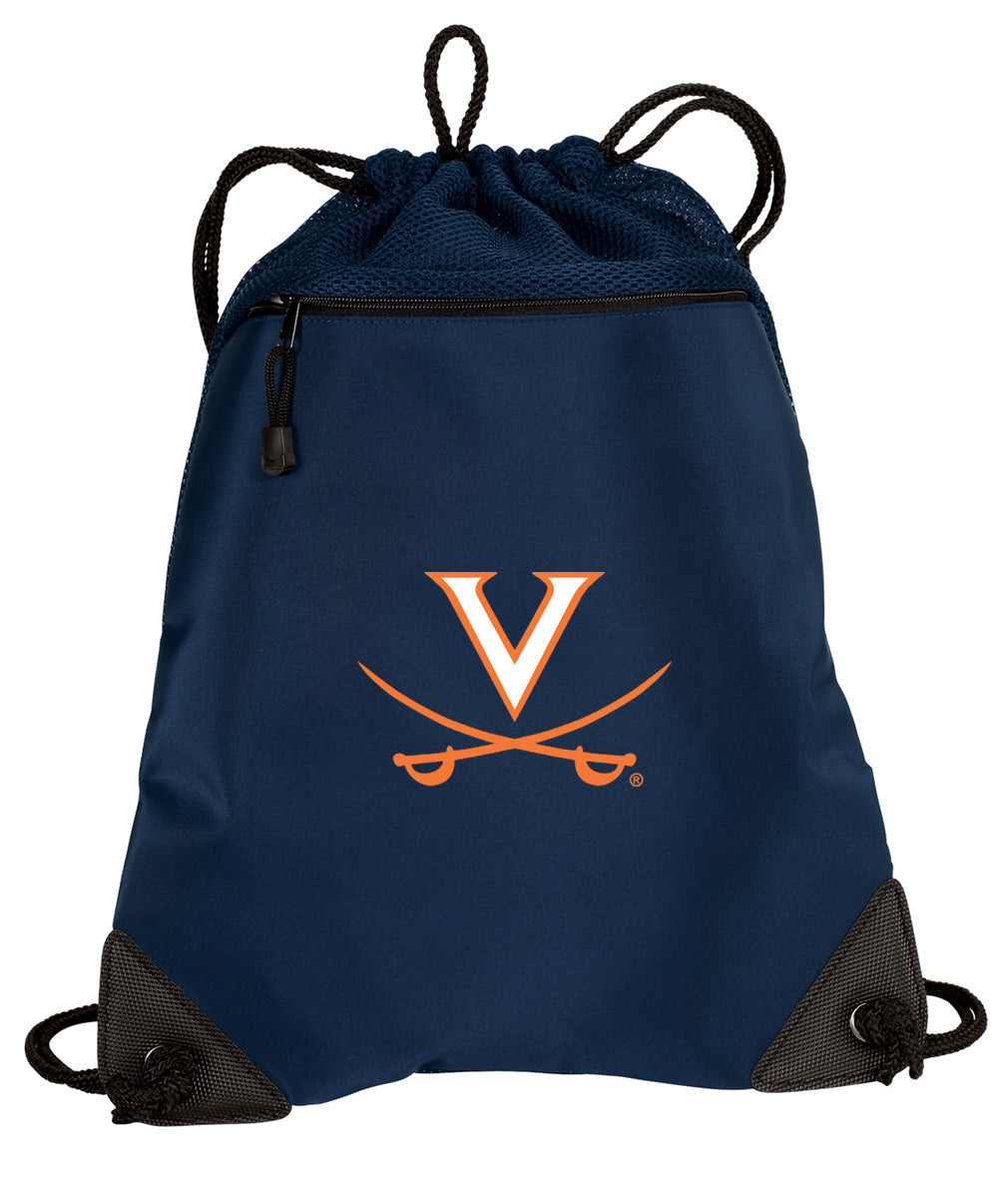 UVA Drawstring Backpack University of Virginia Cinch Pack - Mesh & Microfiber