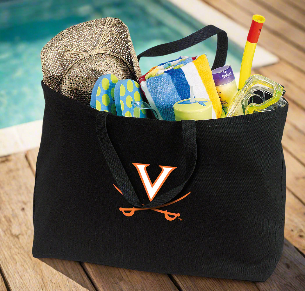 UVA Large Tote Bag University of Virginia Jumbo Tote for Beach Pool or Travel