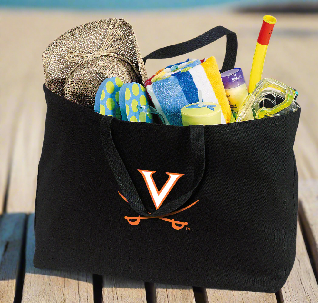 UVA Large Tote Bag University of Virginia Jumbo Tote for Beach Pool or Travel