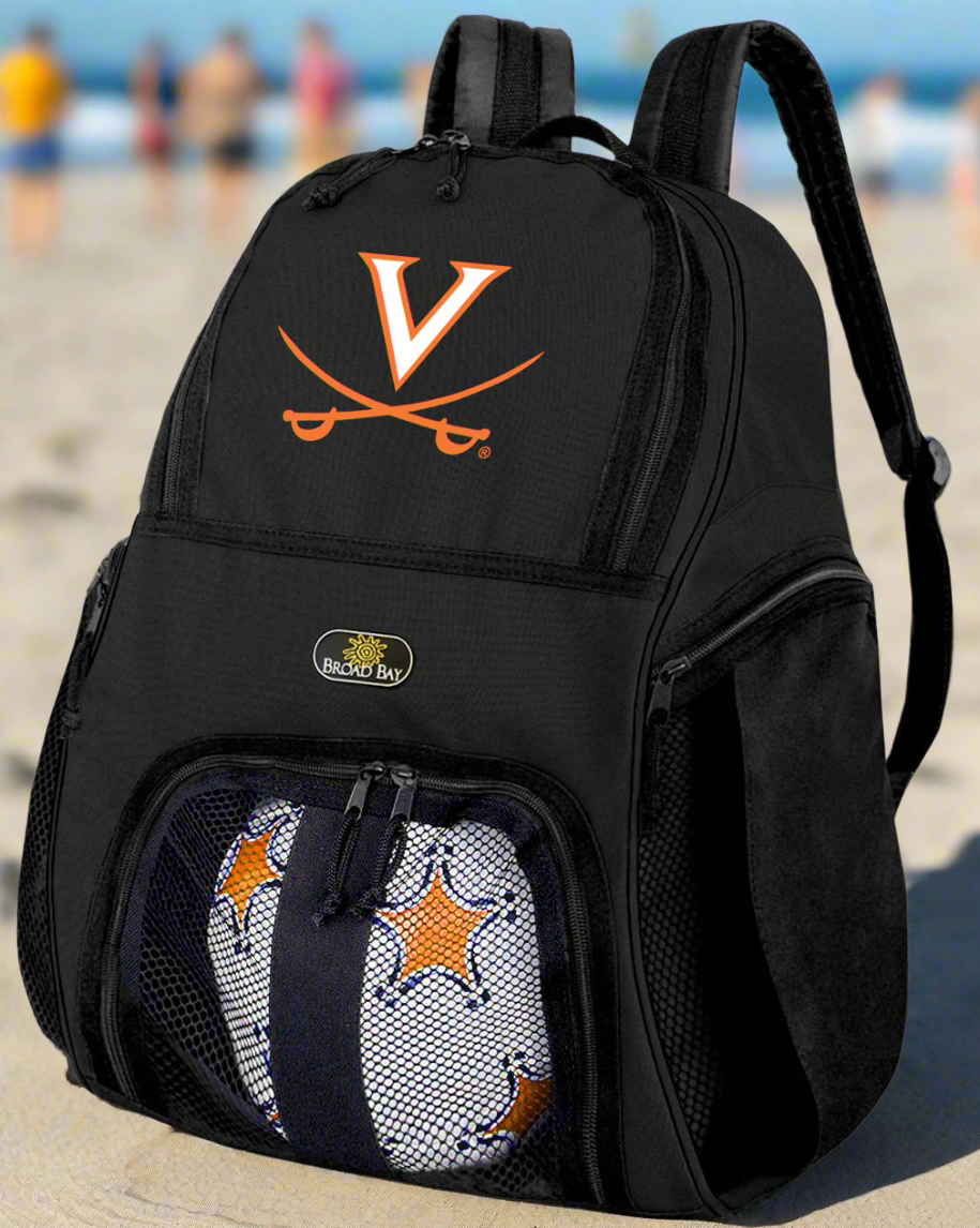 UVA Soccer Ball Backpack or University of Virginia Volleyball Sports Gear Bag