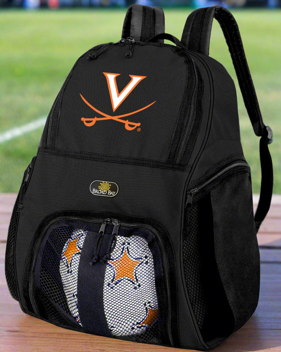 UVA Soccer Ball Backpack or University of Virginia Volleyball Sports Gear Bag