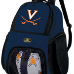 UVA Soccer Ball Backpack or University of Virginia Volleyball Sports Gear Bag