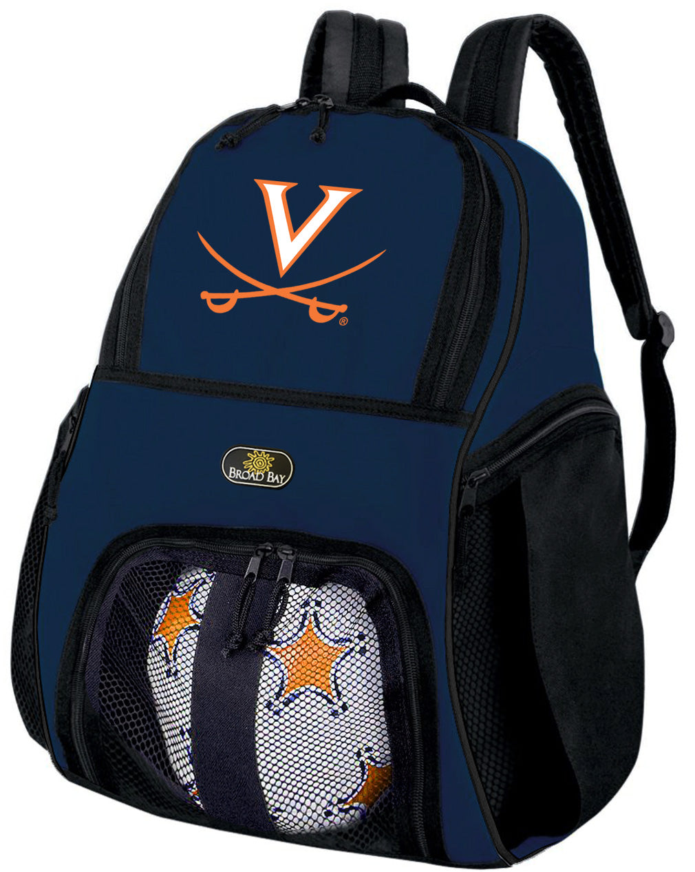 UVA Soccer Ball Backpack or University of Virginia Volleyball Sports Gear Bag