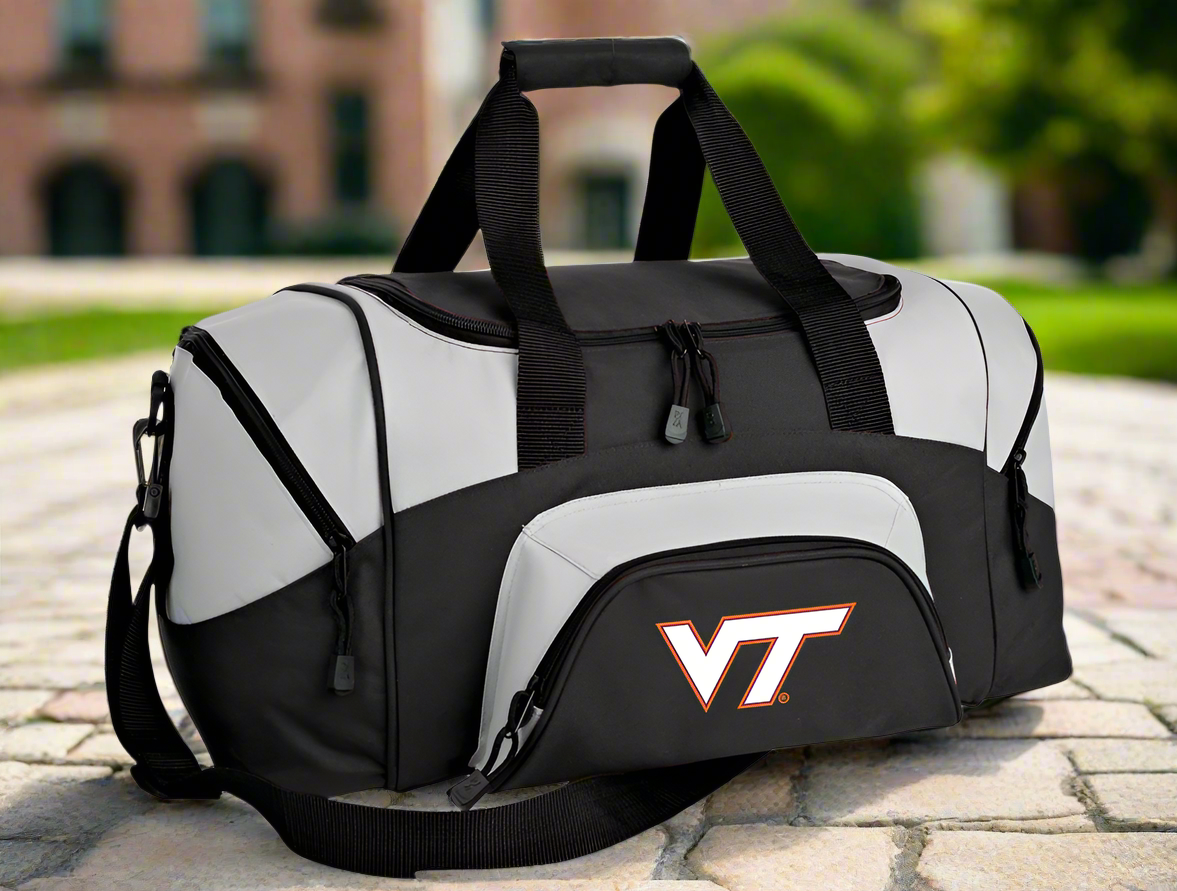 Virginia Tech Small Duffel Bag VT Hokies Carryon Suitcase or Gym Bag