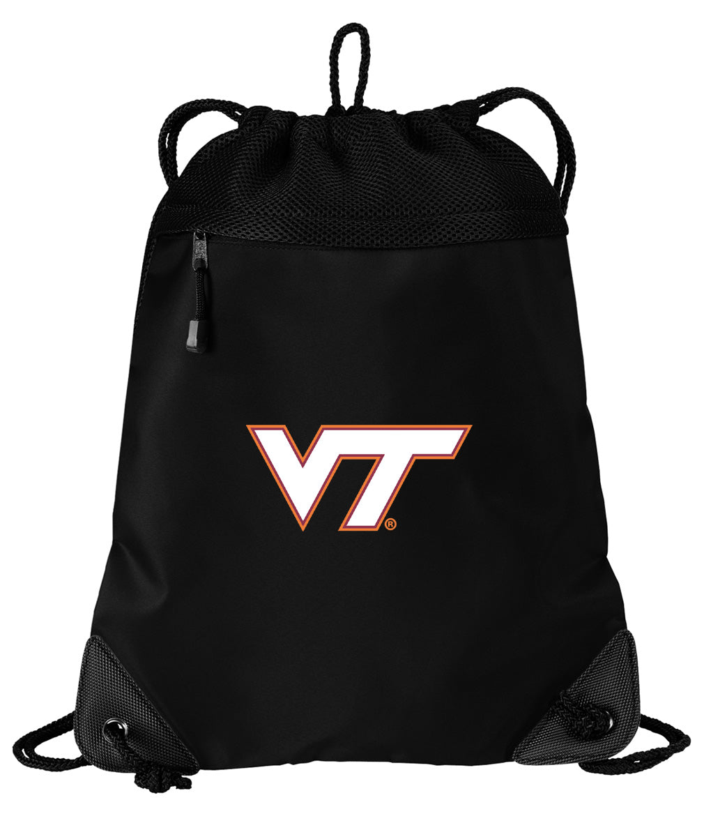 Virginia Tech Drawstring Backpack VT Hokies Cinch Pack - Mesh & Microfiber