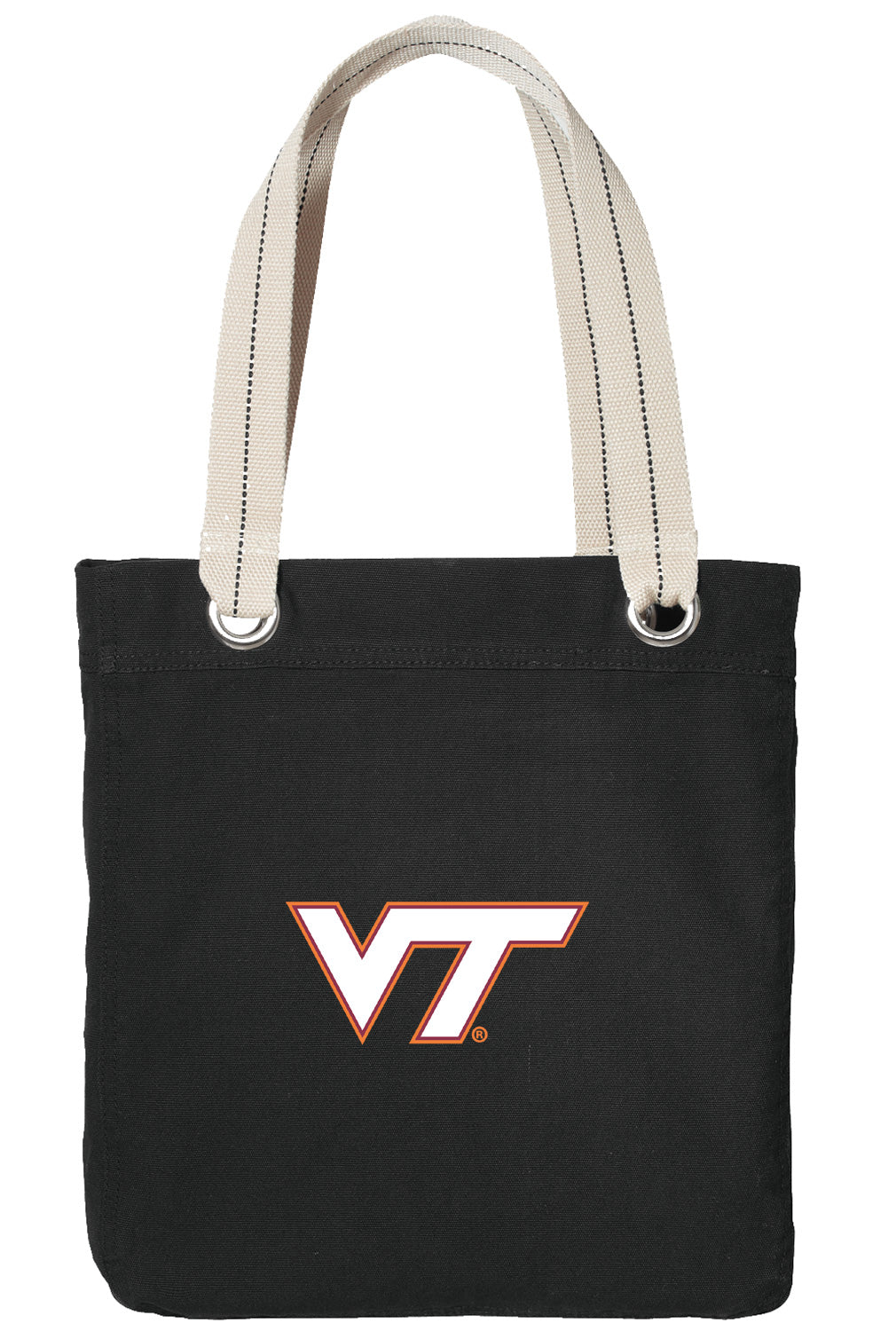 Virginia Tech Tote Bag VT Hokies Deluxe Canvas Shoulder Bag