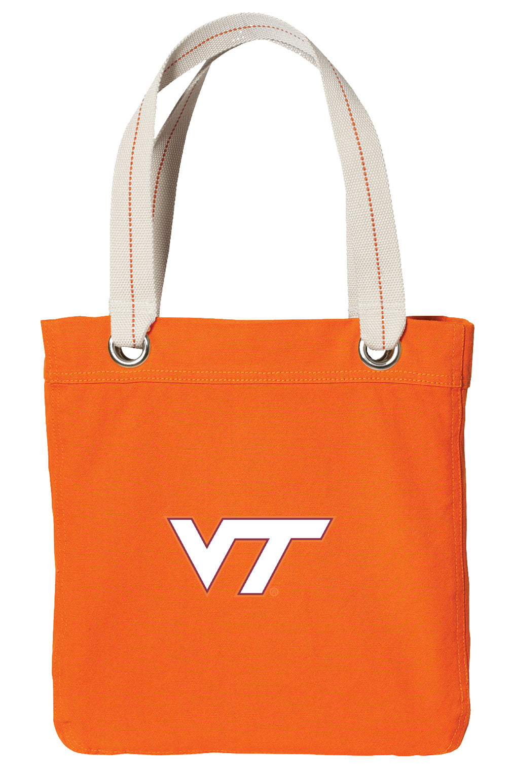 Virginia Tech Tote Bag VT Hokies Deluxe Canvas Shoulder Bag