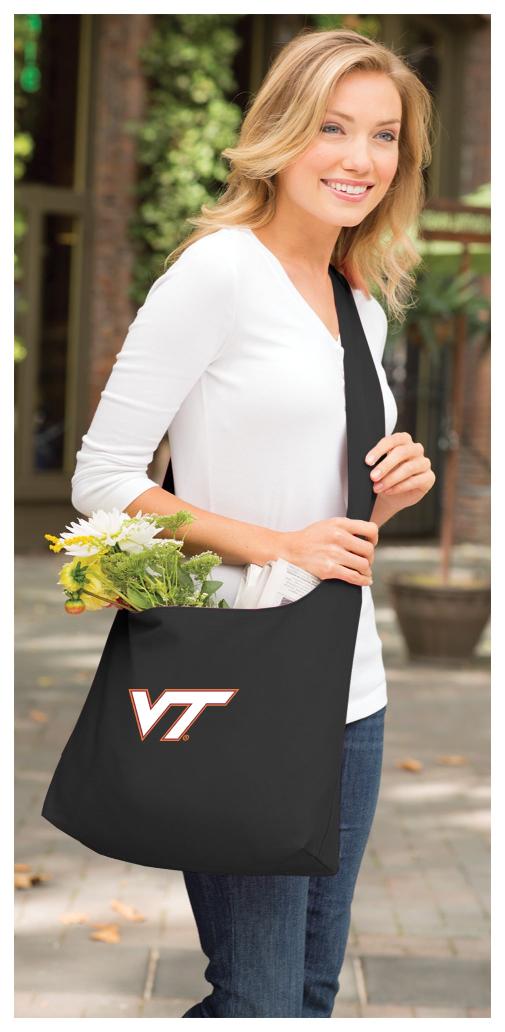 Virginia Tech Cross Body Bag VT Hokies Shoulder Tote Bag - Sling Style