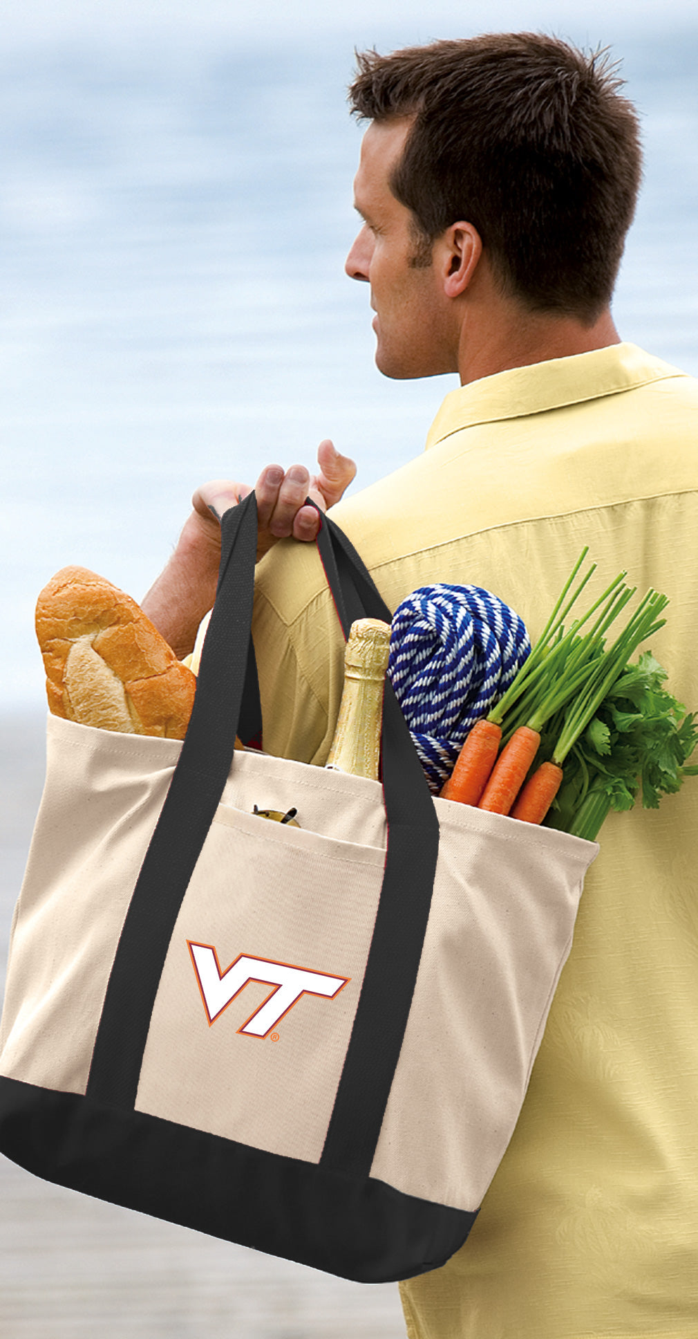 Virginia Tech Canvas Tote Bag VT Hokies Classic Tote