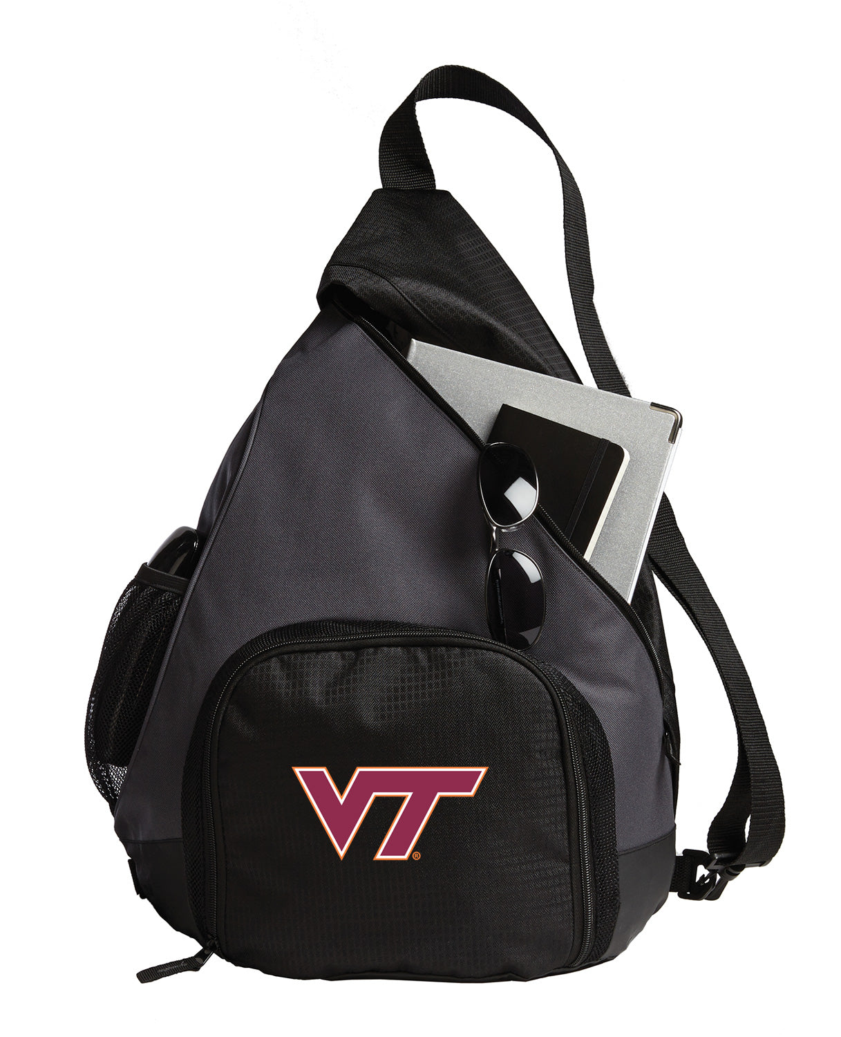 Virginia Tech Sling Backpack Bag with Soccer Ball or Volleyball Bag Sports Gear Compartment Practice Bag