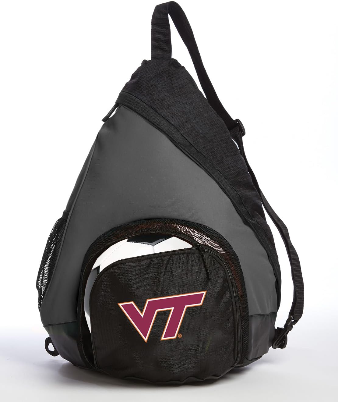 Virginia Tech Sling Backpack VT Hokies Bag with Soccer Ball or Volleyball Bag Sports Gear Compartment Practice Bag