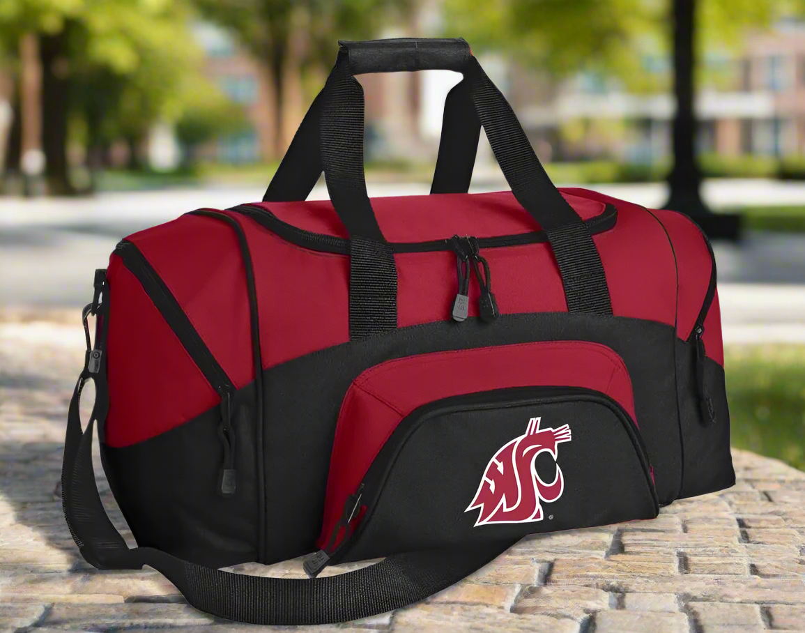 Washington State Small Duffel Bag WSU Cougars Carryon Suitcase or Gym Bag