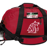 Washington State Duffel Bag WSU Cougars Gym or Sports Bag with Shoe Pocket