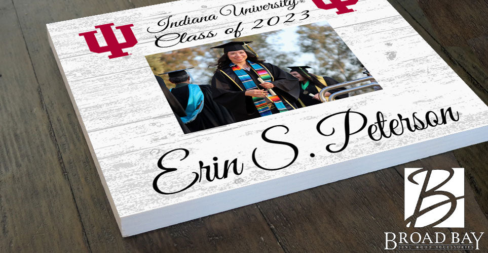 Indiana University Frame with Printed Photo IU Graduation Class Frame Alternative