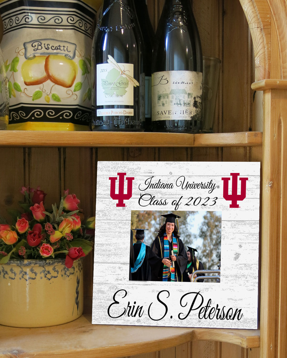 Indiana University IU Hoosiers Photo Sign - Your Photo Printed on Solid Wood