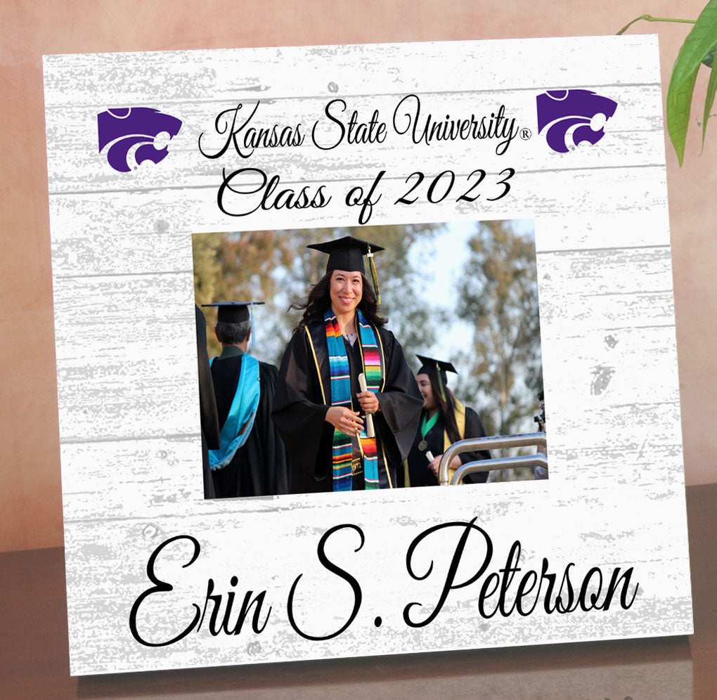 Kansas State Frame with Printed Photo K-State Graduation Class Frame Alternative