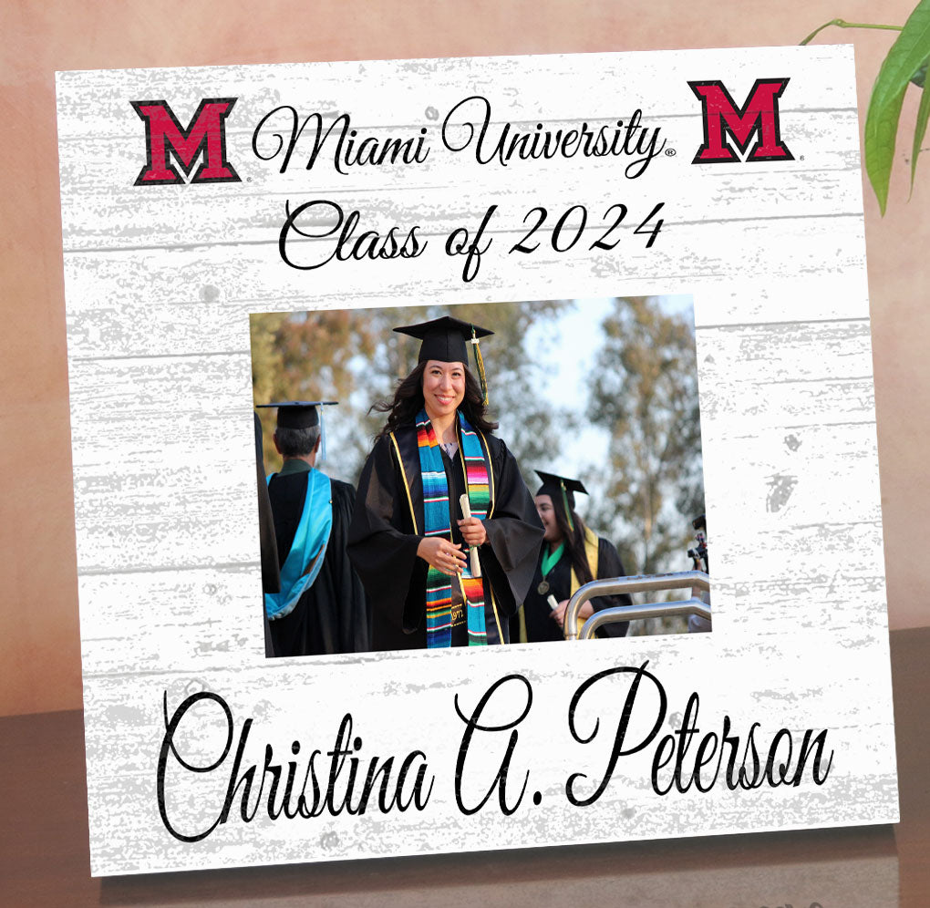 Miami University Frame with Printed Photo - Miami of Ohio Graduation Class Frame Alternative