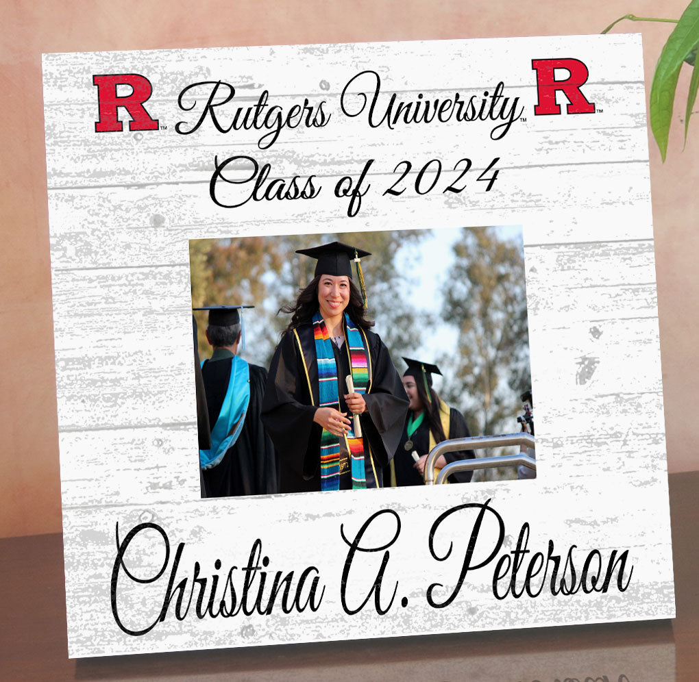 Rutgers Frame with Printed Photo Rutgers University Graduation Class Year Frame Alternative