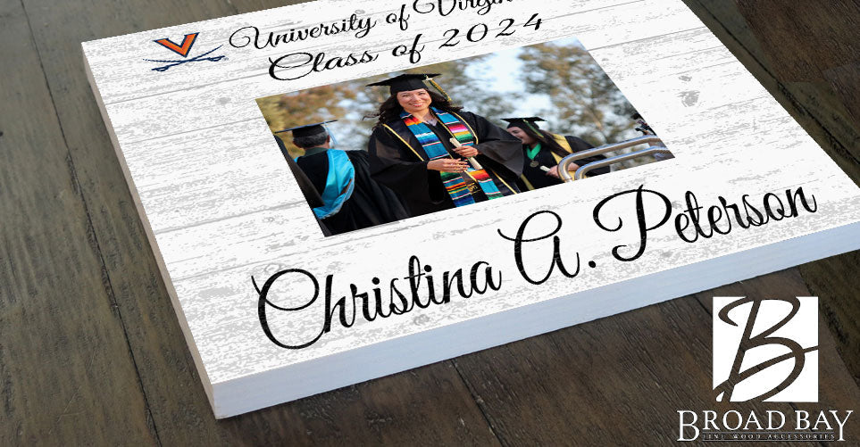 UVA Frame with Printed Photo - University of Virginia Class Year or Graduation Gift Frame