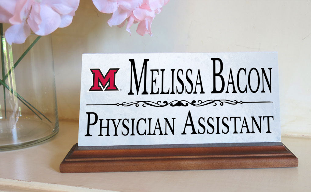 Miami University Desk Nameplate Miami of Ohio Alumni, or Graduation Gift