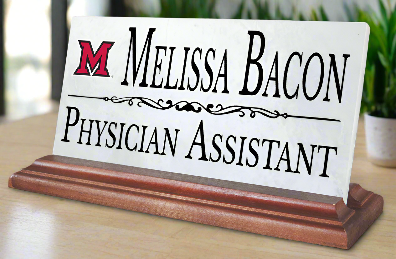 Miami University Desk Nameplate Miami of Ohio Alumni, or Graduation Gift