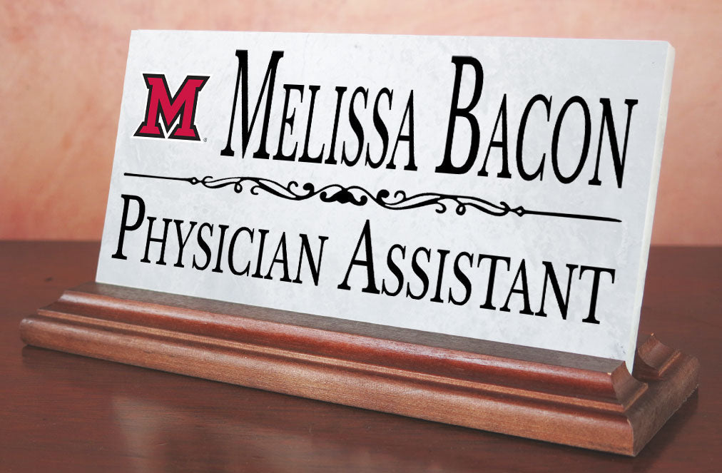 Miami University Desk Nameplate Miami of Ohio Alumni, or Graduation Gift