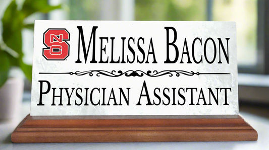 NC State Desk Nameplate for Alumni, or Student Graduation Gift