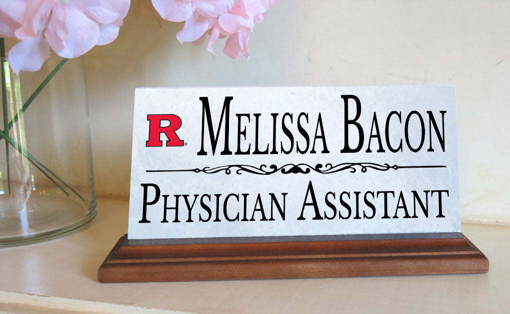 Rutgers Office Desk Nameplate