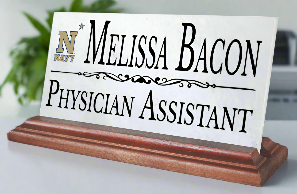 Naval Academy Office Desk Nameplate 