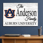 Auburn University Family Name Sign for Alumni, Fans or Graduation