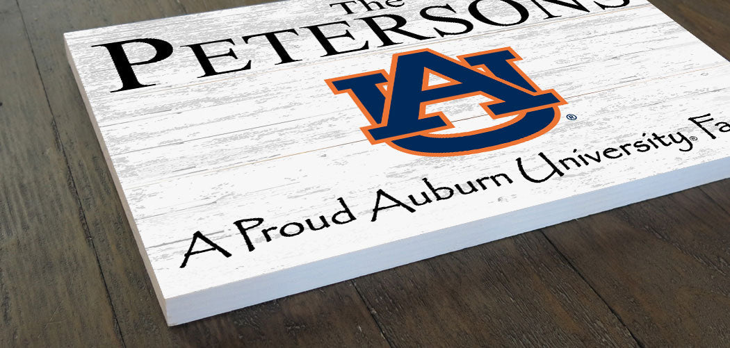 Auburn University Family Name Sign for Alumni, Fans or Graduation