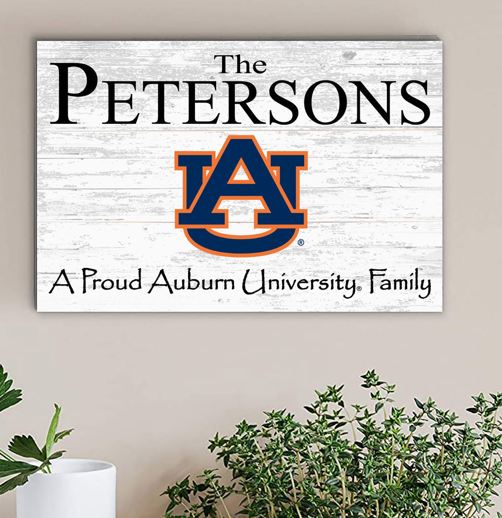 Auburn University Family Name Sign for Alumni, Fans or Graduation