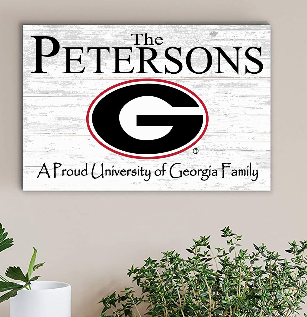 University of Georgia Family Name Sign for UGA Alumni, Fans or Graduation