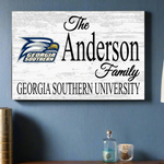 Georgia Southern Family Name Sign for GS Eagles Alumni, Fans or Graduation