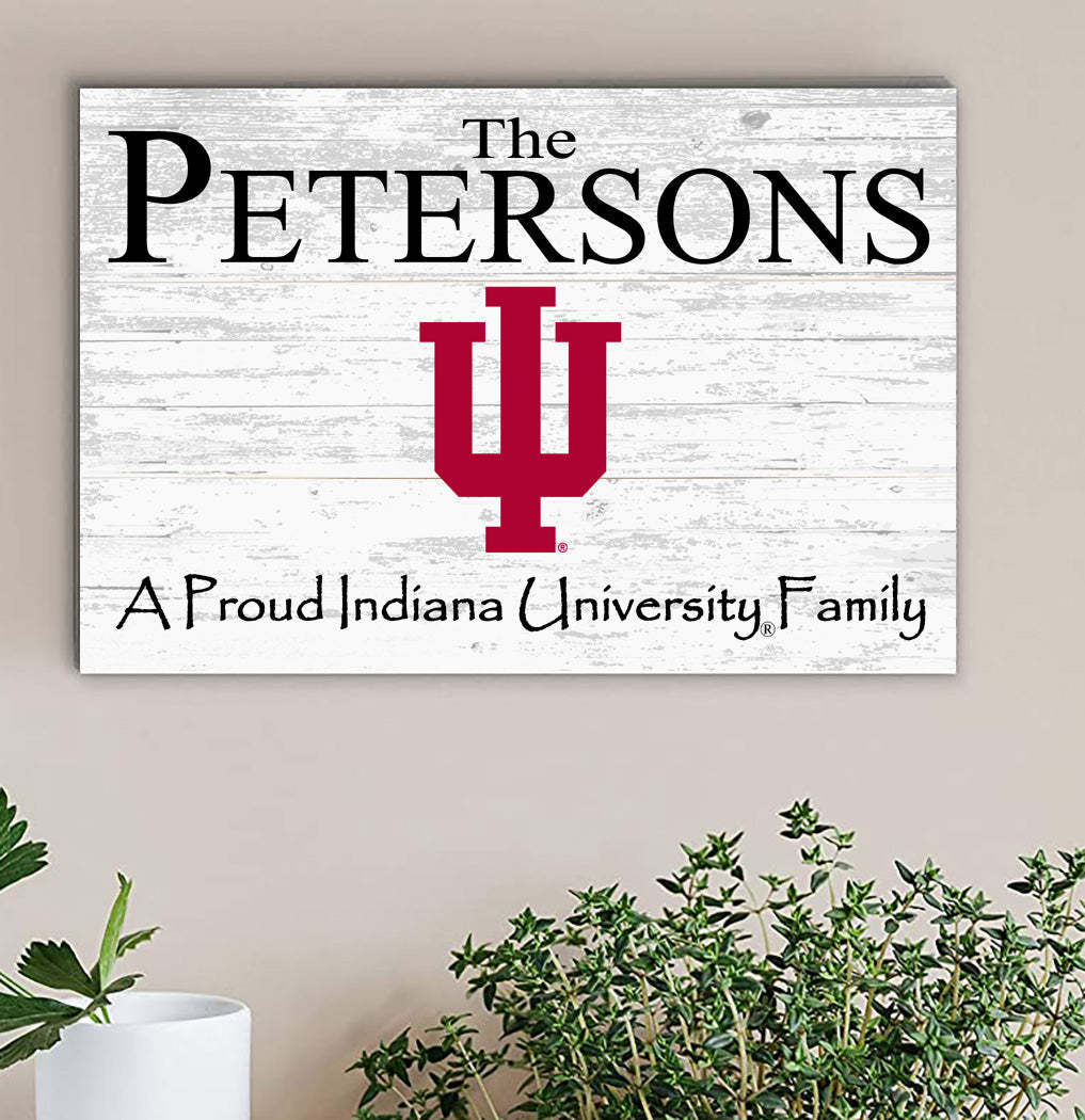 Indiana University Family Name Sign for IU Alumni, Fans or Graduation